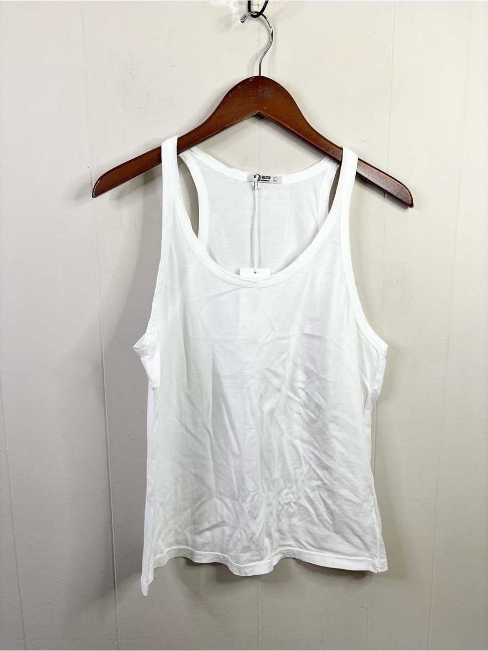 Buck Mason white pima slim tank cotton size L new lightweight breathable